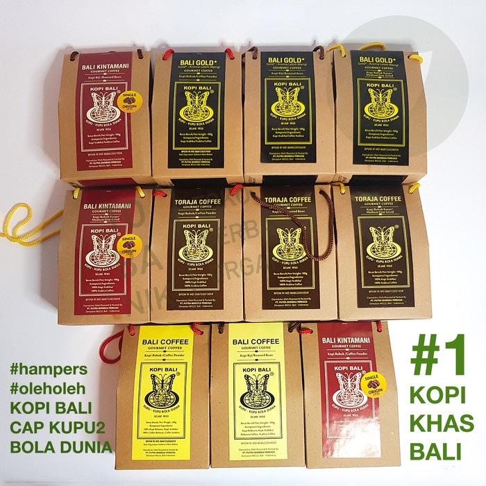 

Kopi Bali Cap Kupu Kupu Bola Dunia Kemasan Bag / Tas 100 Gram