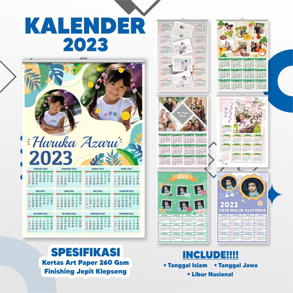 

Kalender Dinding 2024 Custom Foto Sendiri Tahun 2024 Bebas Pilih Desain - Cetak Kalender Dinding 2024 Karakter Bisa Custom Foto Suka-Suka dan Pilihan Desain Banyak - Finishing Klem Besi