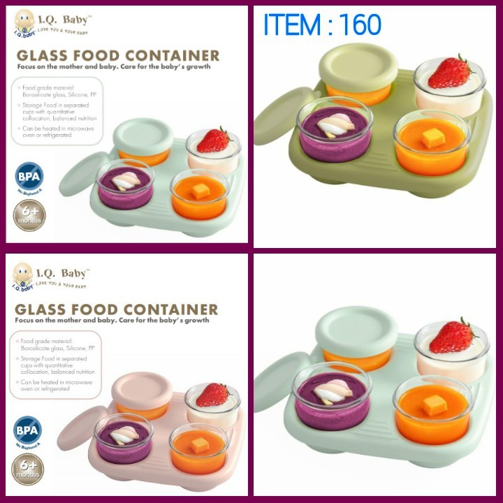 I.Q. BABY Glass Food Container