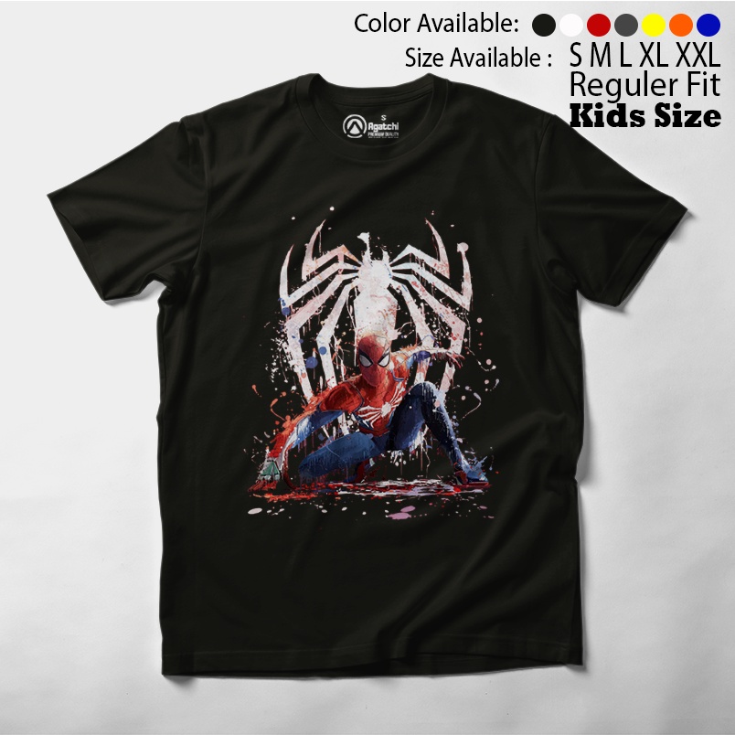 Baju Kaos Atasan Anak Laki - Laki Motif Spiderman V2