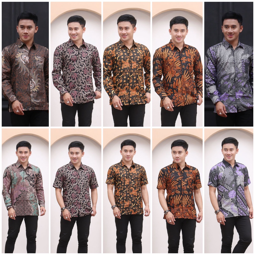 BATIK PRIA LENGAN PANJANG  PREMIUM UMIHANYCOLLECTION KODE 005  SIZE M L XL XXL XXXL