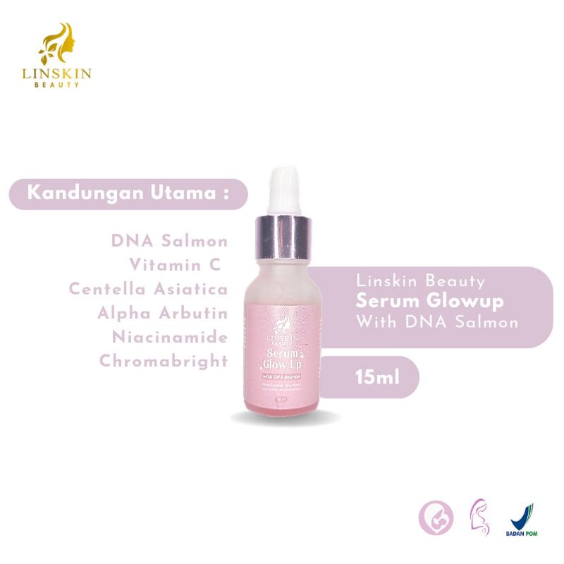 Linskin Beauty Serum GLOWUP With DNA Salmon BPOM
