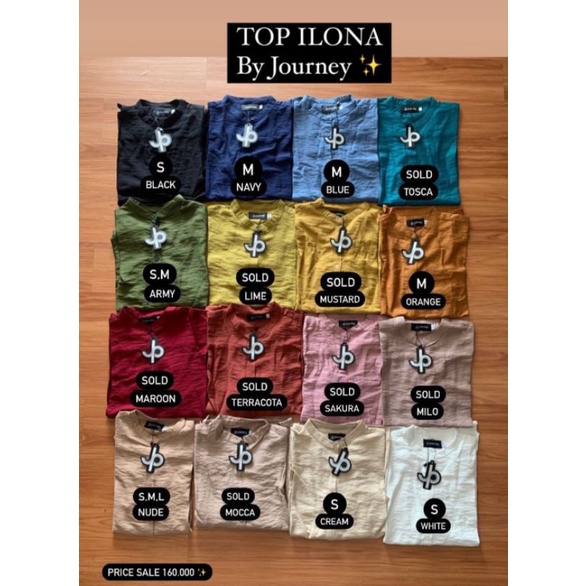 KEMEJA TOP ILONA JOURNEY 3 Pcs