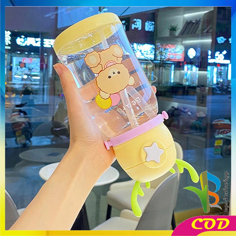 RB-C302 Botol Air Minum Anak Sedotan 610ml Model Tanduk Rusa Lucu / Botol Minum Anak BPA FREE Food Grade