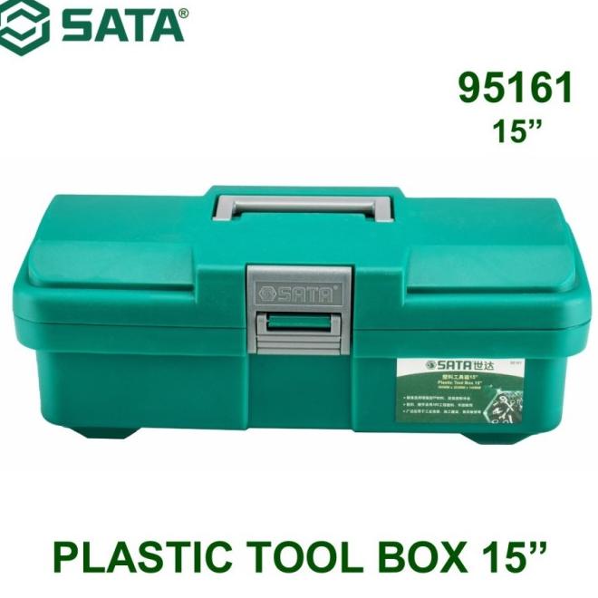Tool Box Perkakas Plastik 95161 - Plastic Tool Box 15 Inch Sata Tools