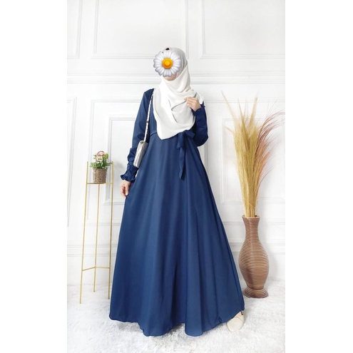 Gamis POLOS toyobo HILMIA SIZE M L XL XXL jumbo baju manasik umroh haji syari muslim wanita fashion