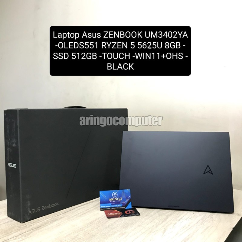 Laptop Asus ZENBOOK UM3402YA-OLEDS551 RYZEN 5 5625U 8GB -SSD 512GB -TOUCH -WIN11+OHS -BLACK