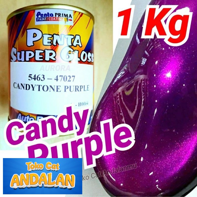 

Toko Cat Andalan - Cat Penta Super Gloss Candytone Purple 1Kg Ungu Candy Tone / Transparan Motor Mobil Sepeda Duco Duko Diko Semprot Kendi Kenditon 1 Kg Kilo Toko Cat Andalan Motor dan Mobil