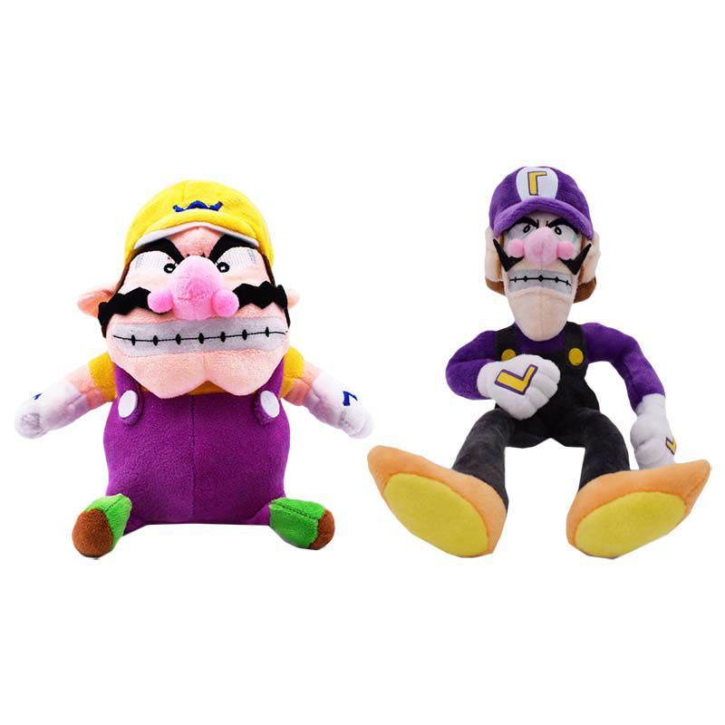 Mario Super Bros Boneka Plush Wario Waluigi Boneka Mainan Hadiah Game Anime Kartun