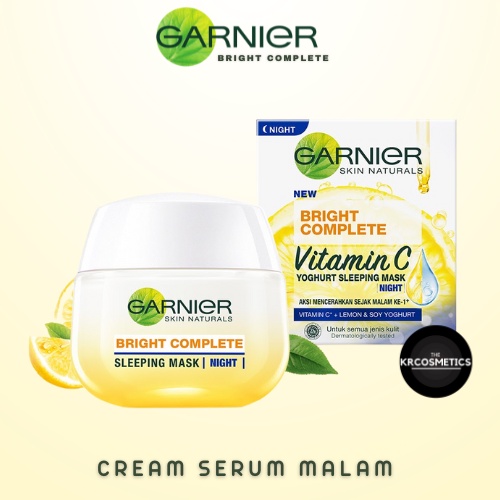 Garnier Bright Complete White Speed Sleeping Mask Night Cream malam krim - 20 ML 50 ml