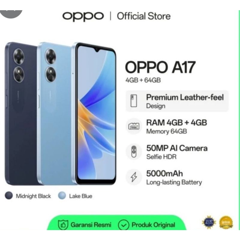 OPPO A17 Ram 4+4gb