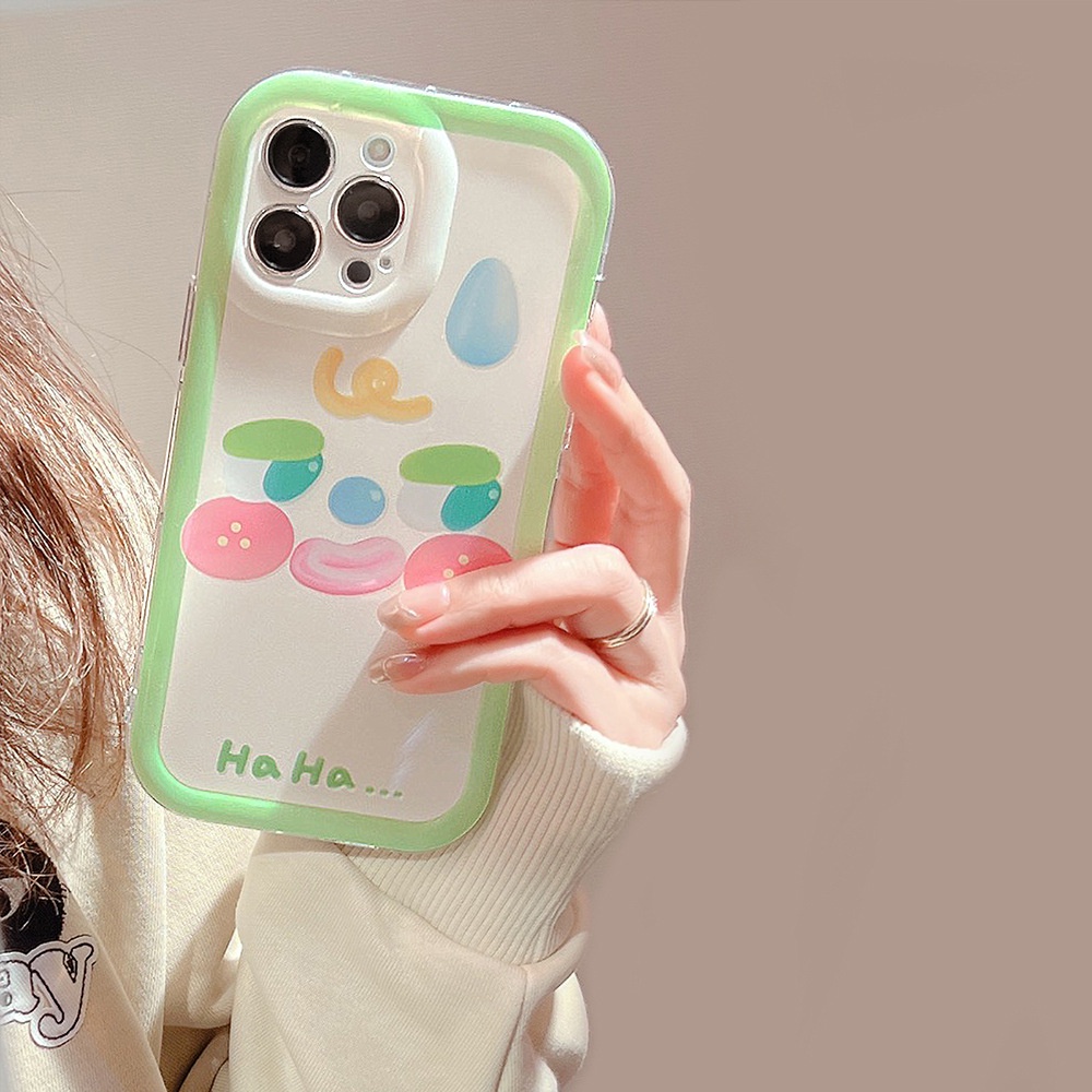 Ins HAHA Soft Case Silikon Motif Emoji Lucu Untuk Iphone 14 11 12 13 PRO MAX