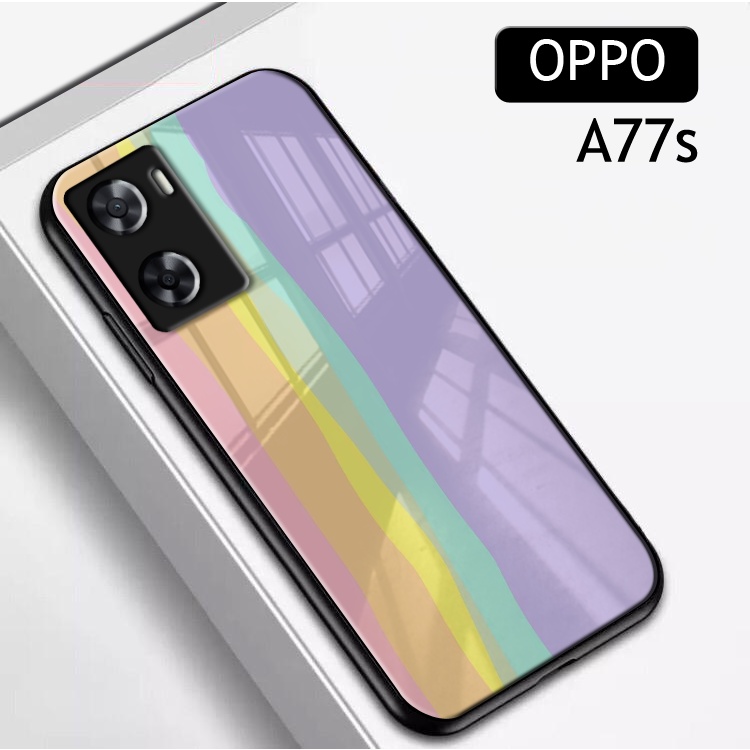 (SC152) Softcase Glass Kaca Oppo A77s- Kesing Hp  Oppo A77s- - Softcase Glass Hp Oppo A77s- - Softca