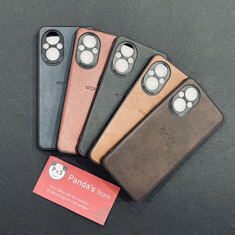 Leather Case Oppo Reno 7z 5G / Reno 8z 5G Softcase Kulit Elegan Casing Slim Fit