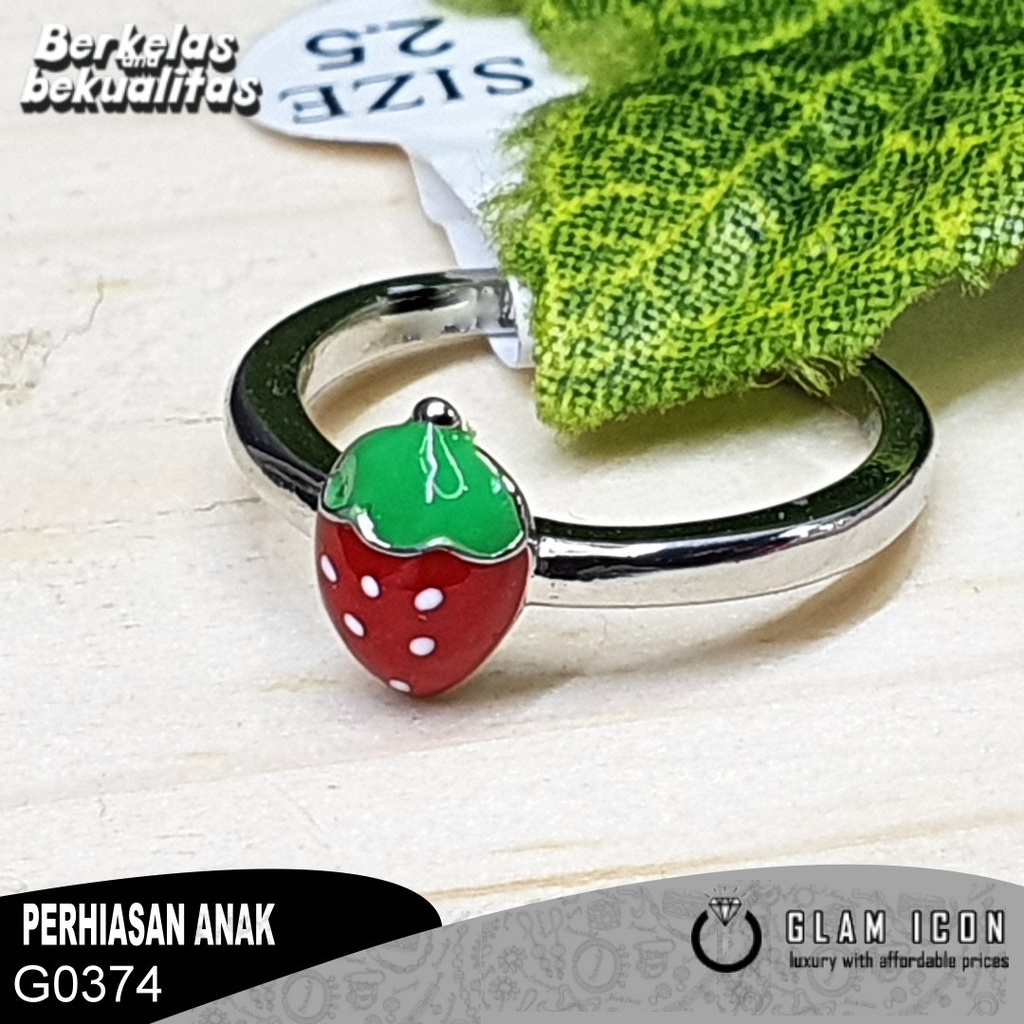 Cincin anak buah stroberi red  G0374 CAS