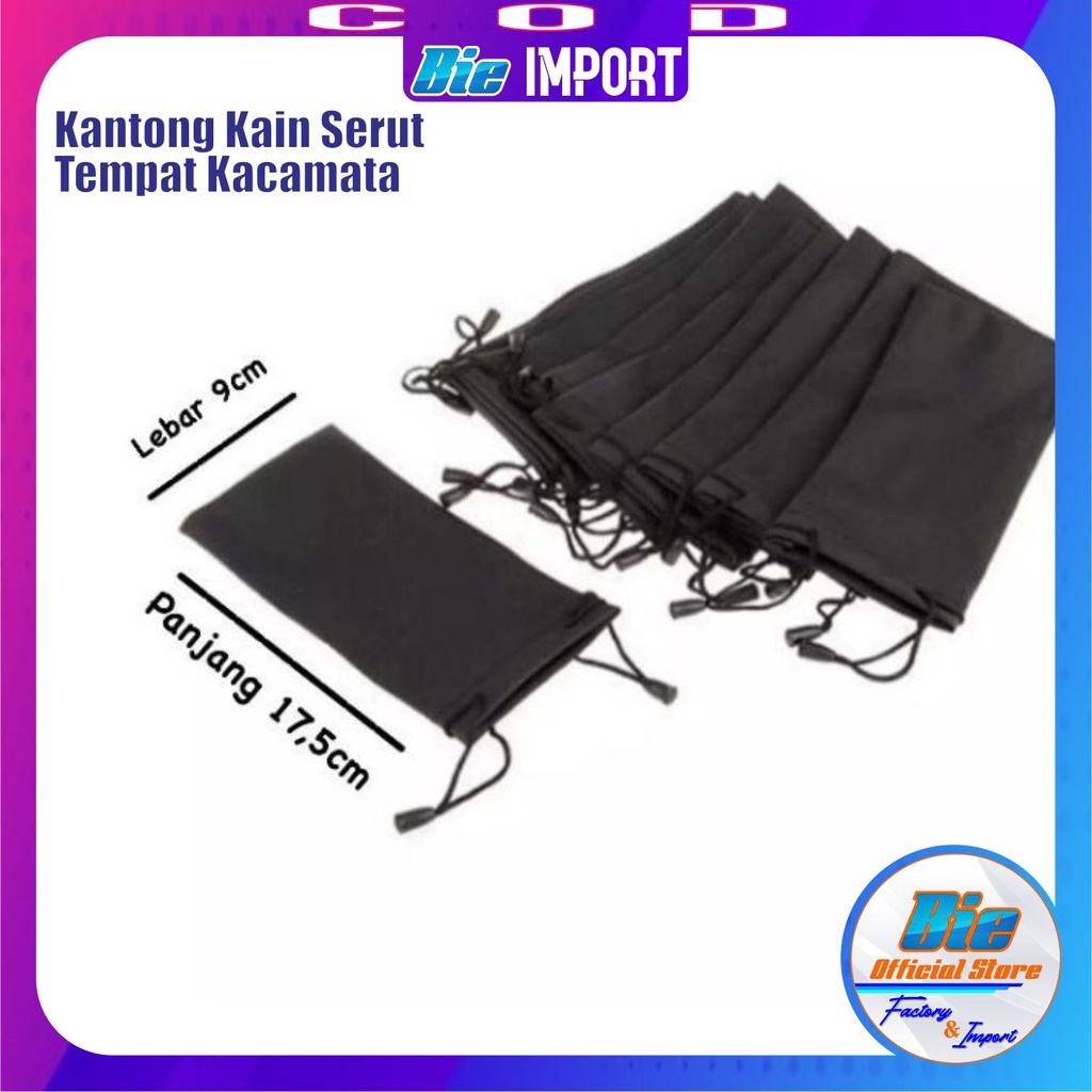 Tempat Kacamata Kain Serut Simple Impor Best Seller