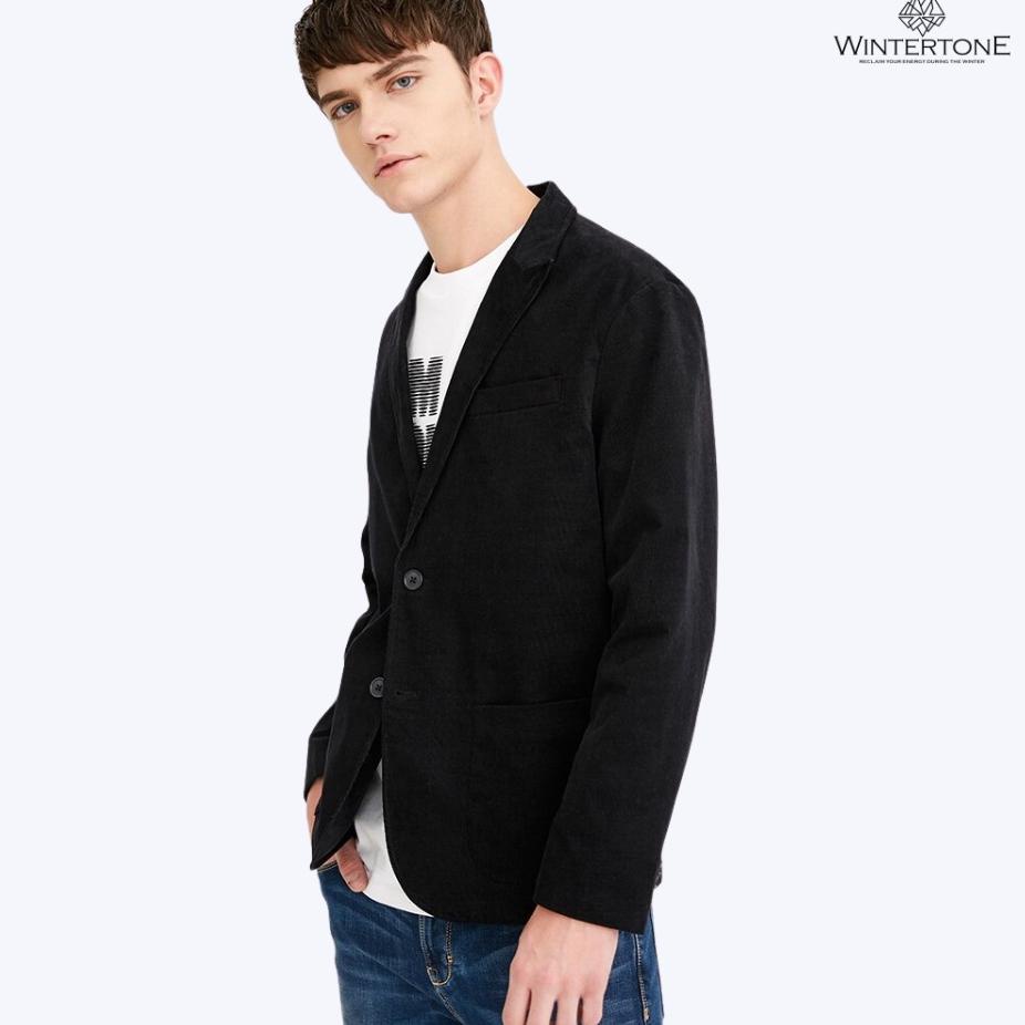Recomended BLAZER PRIA BLACK TWIST  BLAZER HITAM POLOS / BLEZER FORMAL PRIA SEMIJAS ALMAMATER
