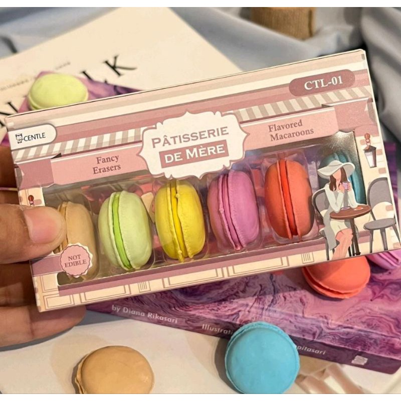 Penghapus Pensil Eraser Model Macaroon Alat Tulis Sekolah Anak