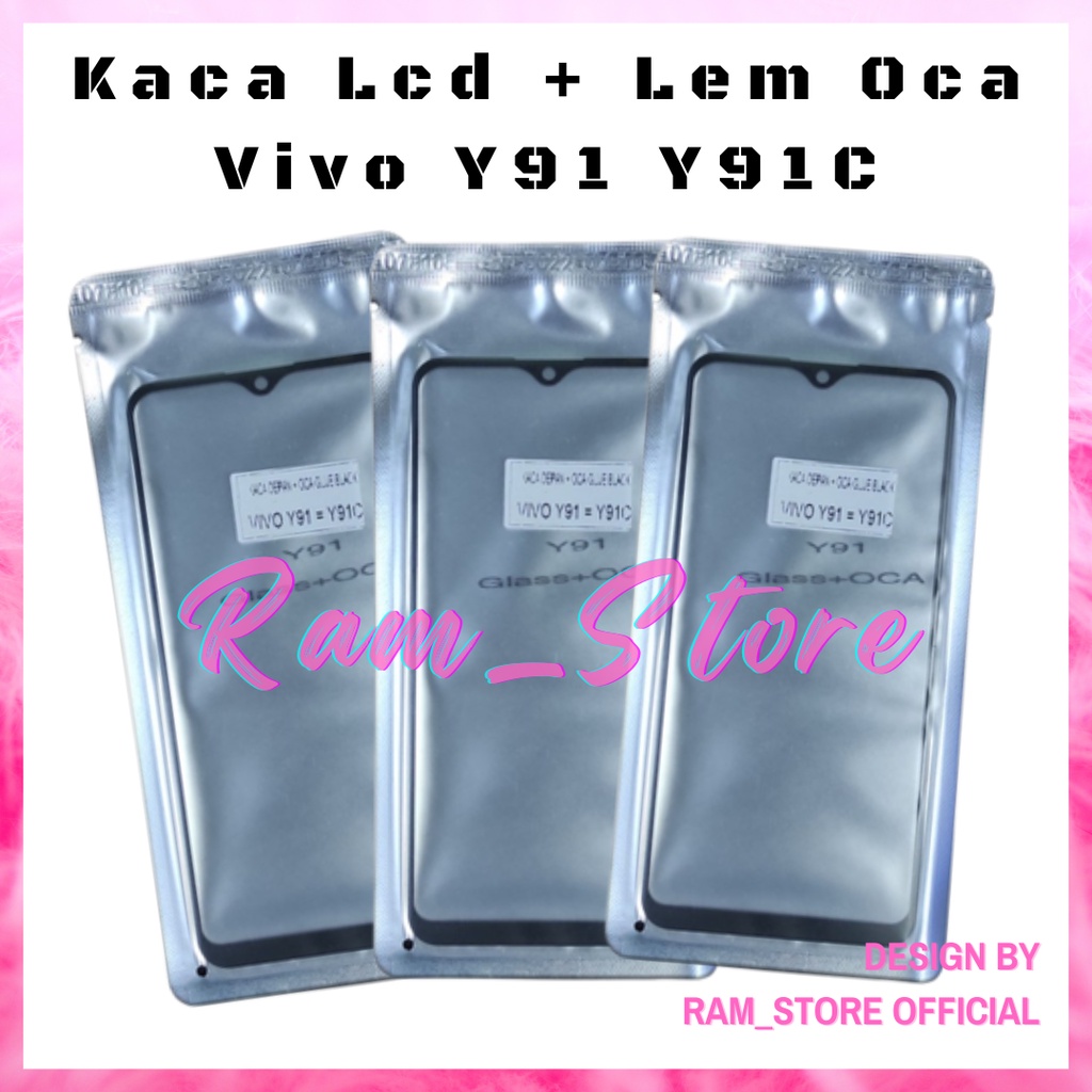 Kaca Lcd Depan Vivo Y91 Y91C Plus Lem Oca Kering Original