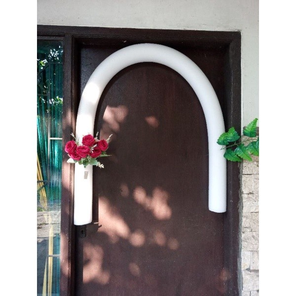 Gabus busa bunga pipa elastis dekorasi 2 meter dekorasi pelaminan back