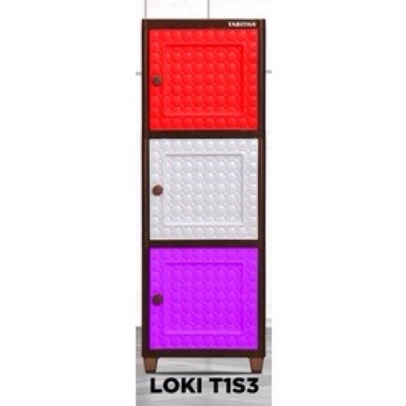 Lemari Cabinet 5 Susun LOKI / Lemari Loker Plastik Diamond