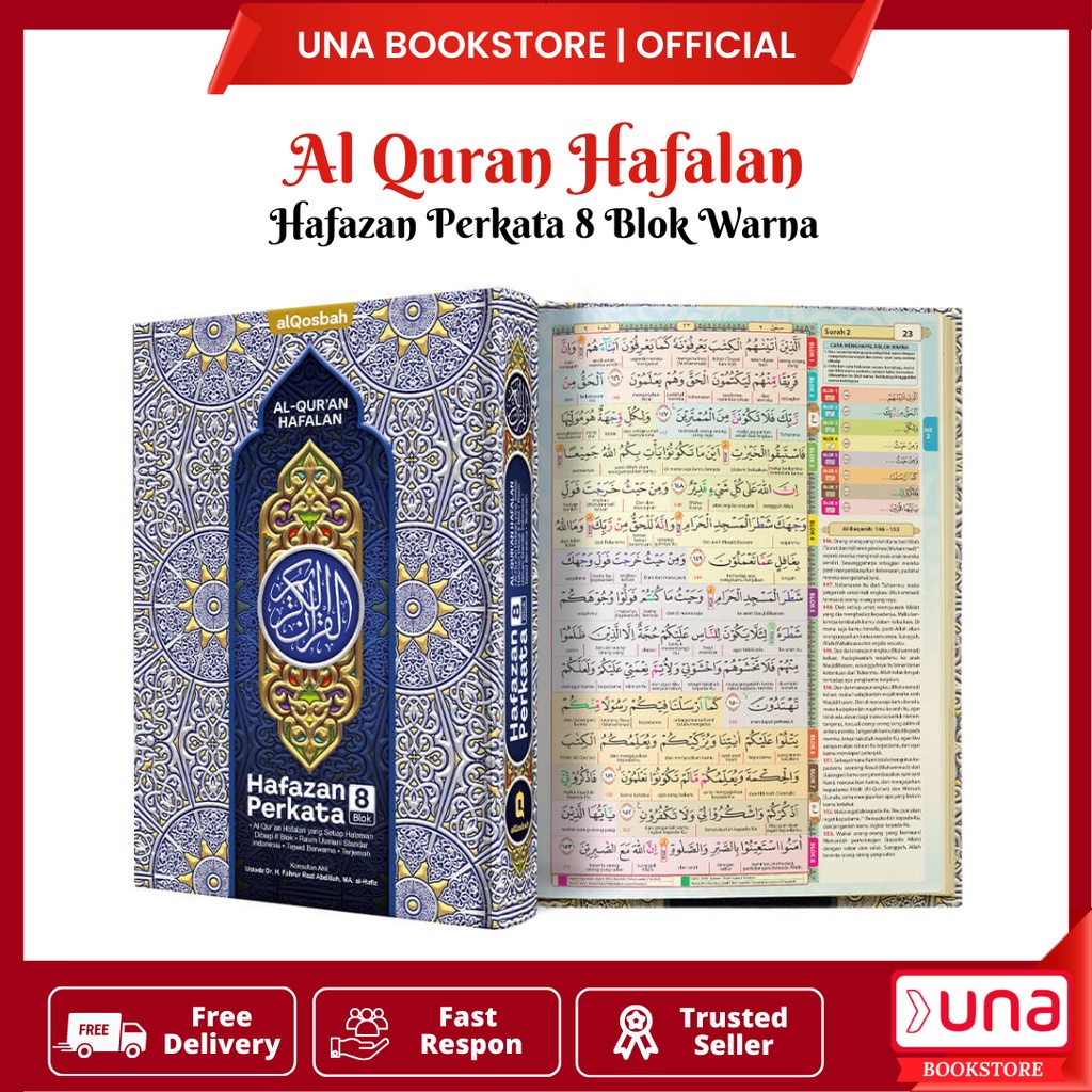 Al Quran Besar Hafalan Perkata Hafazan 8 Blok Ukuran A4