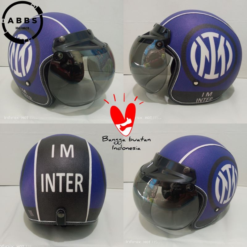 HELM BOGO RETRO INTER MILAN NEW DESIGN