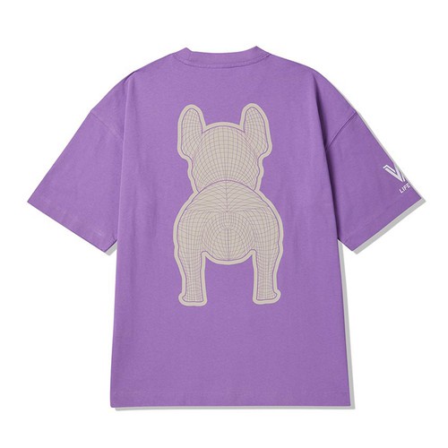 Lifework Silket LA Dog Oversize Tee Purple 100% Original