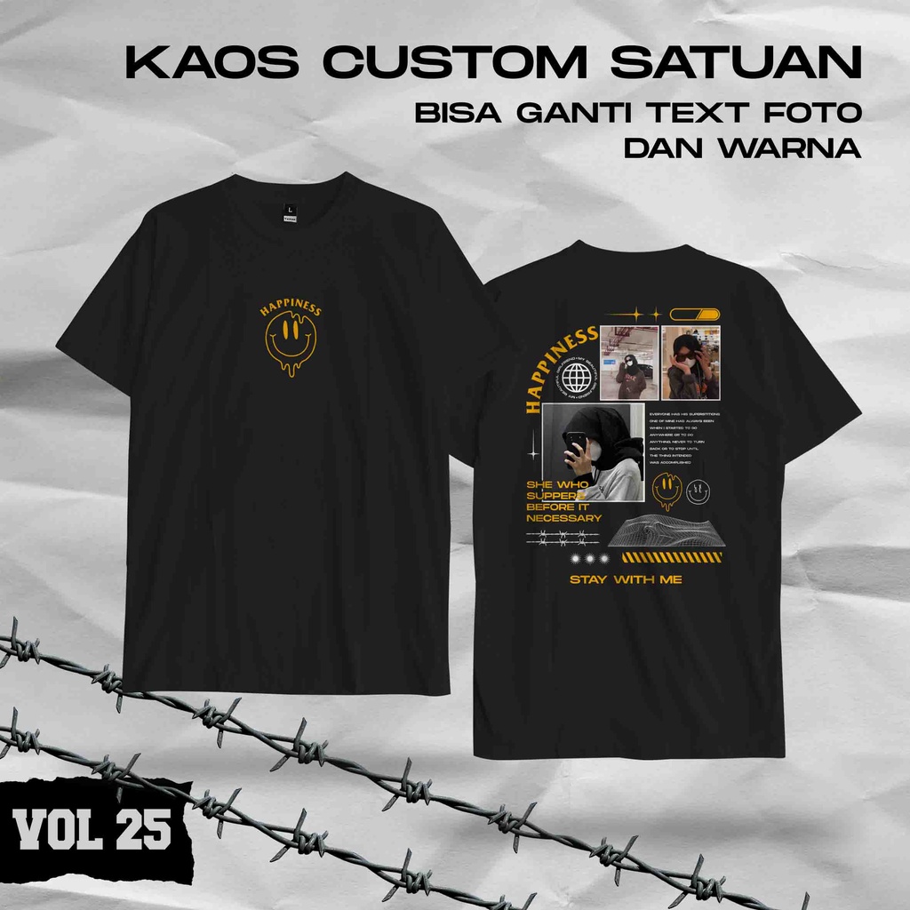 Kaos Custome / Kaos Custom Foto Aesthetic Satuan Vol 25