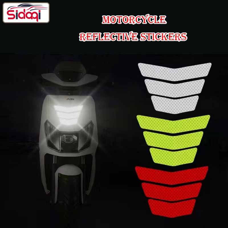 Stiker Reflektif Motif Panah Trapesium Untuk fender Belakang Motor