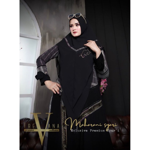 Maharani syar'i original by Trevana Collection dress gamis set hijab jilbab terbaru murah elegan bisa COD
