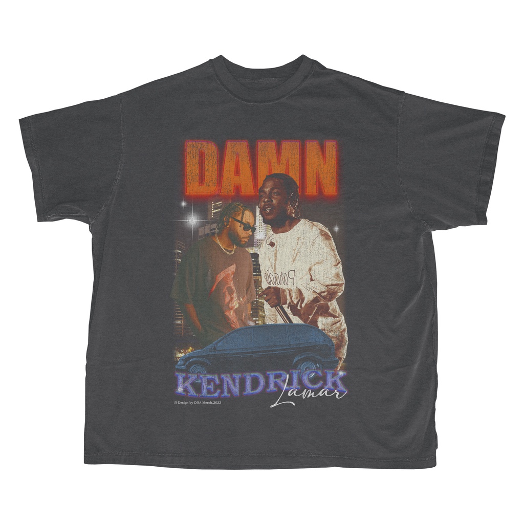 Kendrick Lamar / Kaos Kendrick Lamar Damn Oversized Darkgrey / Vintage Rap Tee / Kendric Lamar Tshir