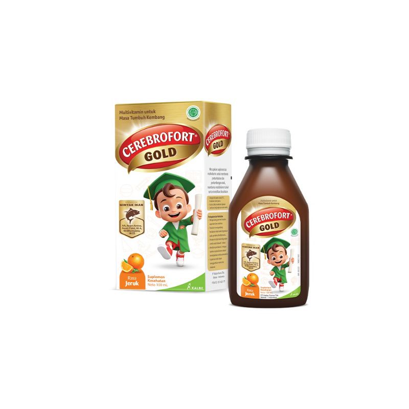 CEREBROFORT GOLD SIRUP RASA JERUK 100 ML - ED 11/2024