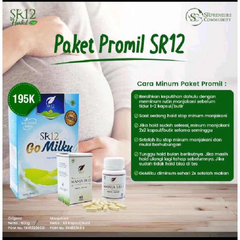 PAKET PROMIL SR12 SUSU GOMILKU ORIGINAL & MANJAKANI