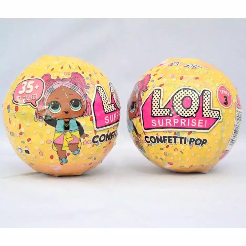 Mainan LOL besar jumbo confetti pop series kejutan dalam telur bola surprise