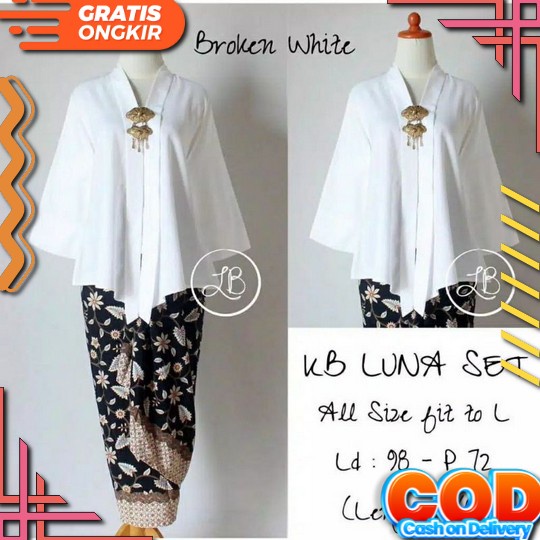 Set Kebaya Brukat Kebaya Qinara Kebaya Modern Kebaya Wisuda Kebaya Kondangan Hijab Set Kebaya Floy B