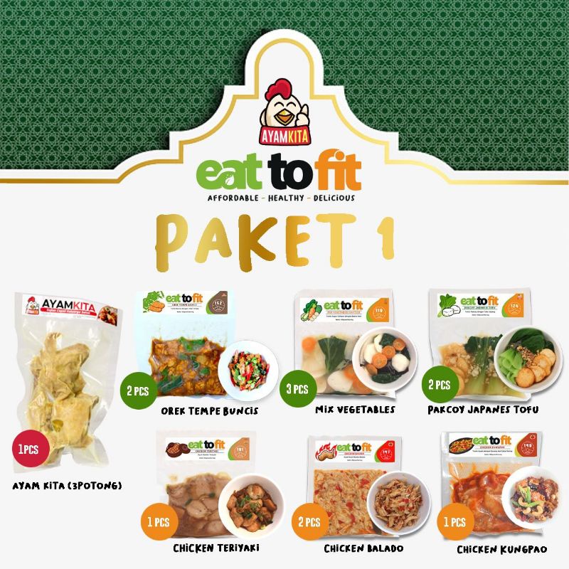 Frozen Food Makanan Diet Eat To Fit Paket Sahur & Buka Puasa