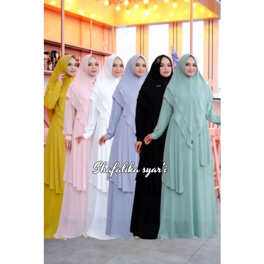 gamis aisyah set syari by khz boutique