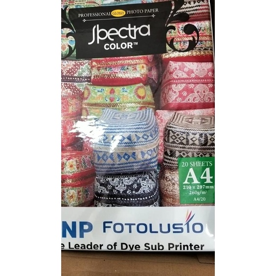 

kertas foto paper glossy 260 gram spectra