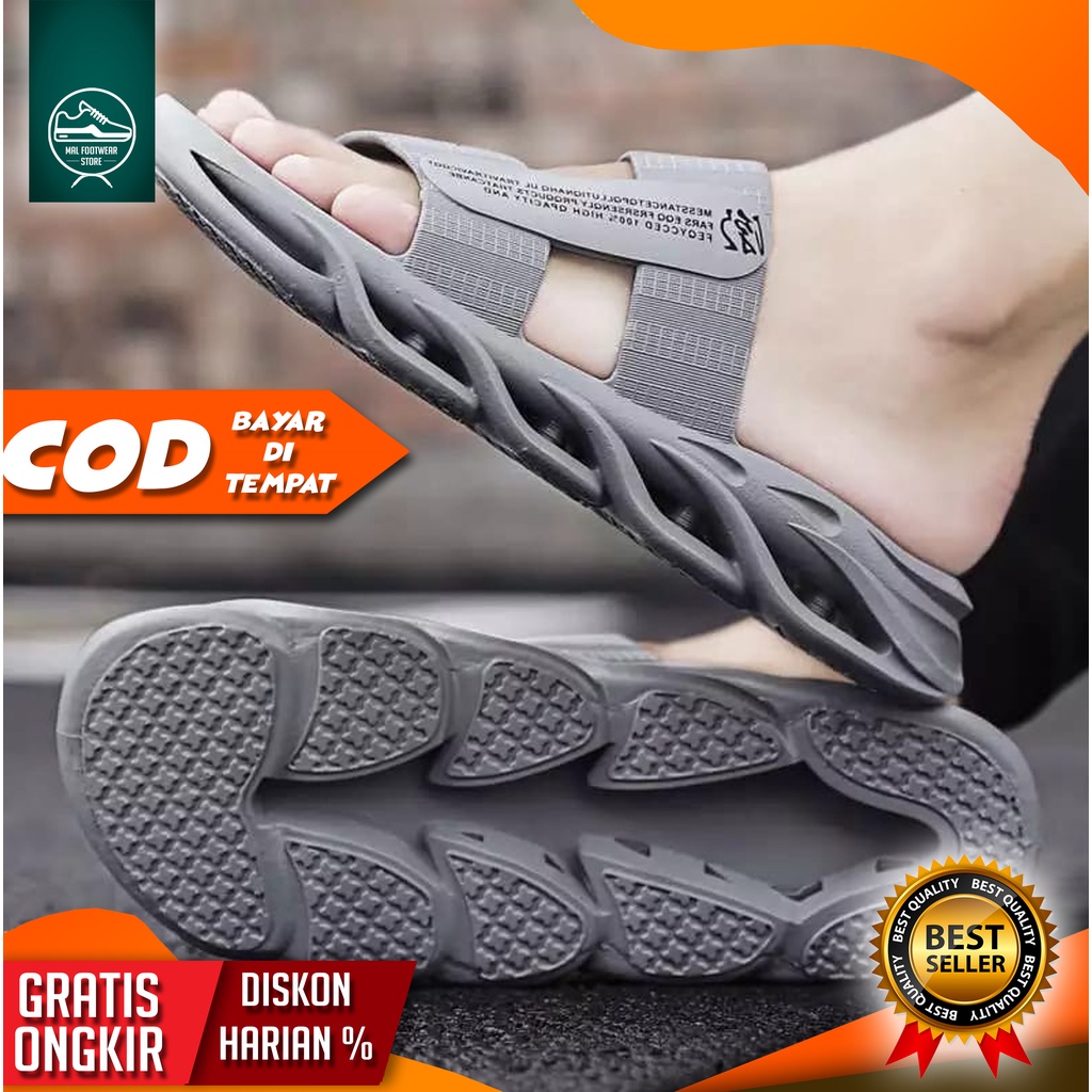 Sandal Pria Casual Import Bahan Premium Model Slide Unik B-04 TERBARU