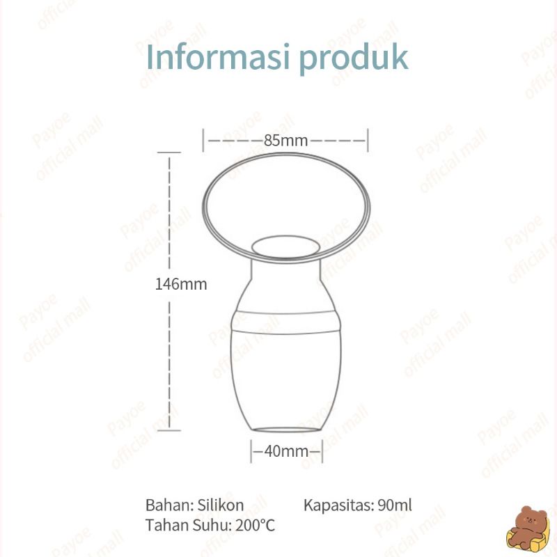 Pompa ASI silikon manual breast pump silicone penadah tetesan asi marmet dbf