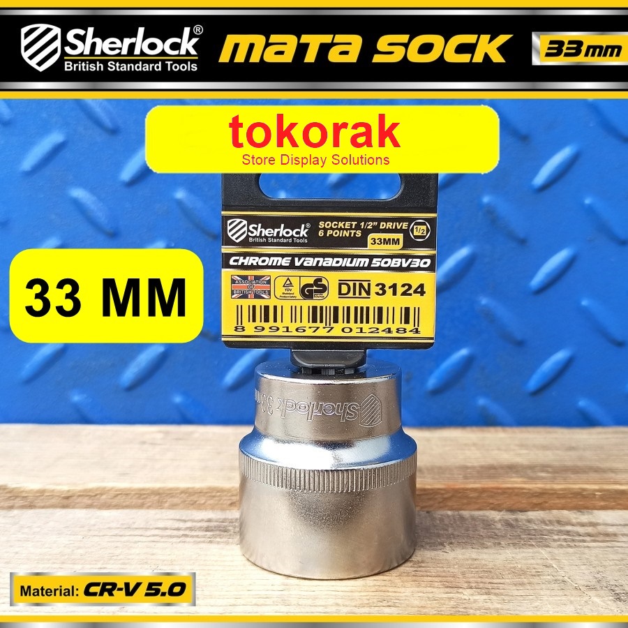 SHERLOCK MATA KUNCI SOK 33 MM 1/2 INCH 6 PT - MATA SHOCK