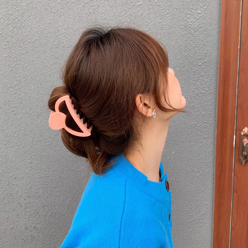 Murah Lebay S185 Jedai Rambut Ori Jepit Rambut Korea Besar 9cm Praktis Jepit Rambut Besar Polos Doff