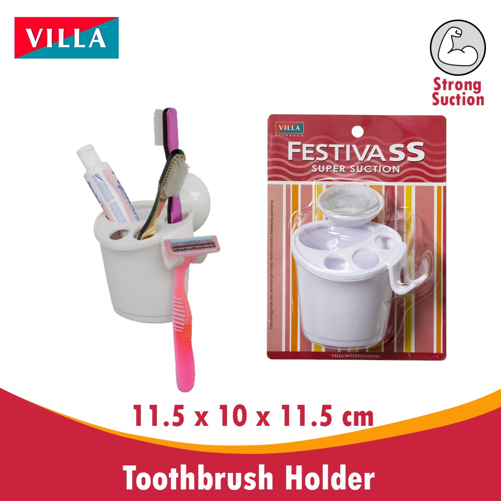 Ktmstore Premium Toothbrush Holder Rak Sikat Gigi Villa FestivaSS Super Suction