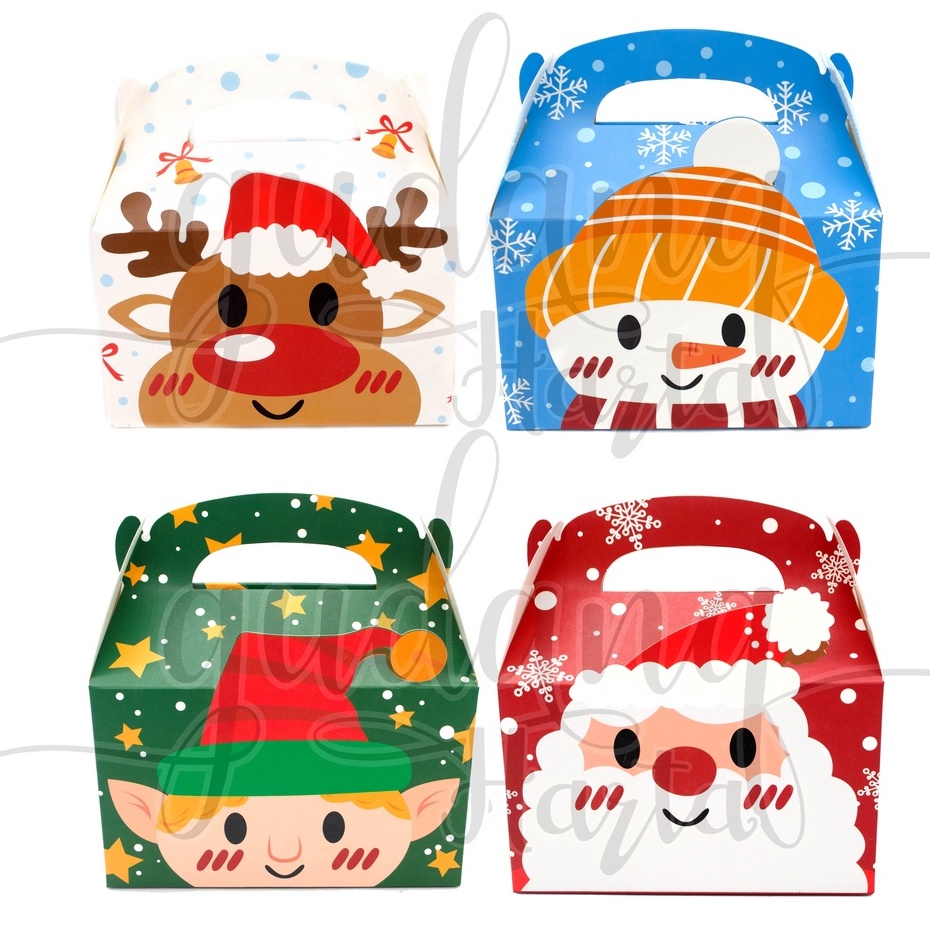 Box Natal Panjang Bentuk Deer Snow Santa  Box Motif Christmas GH 509011