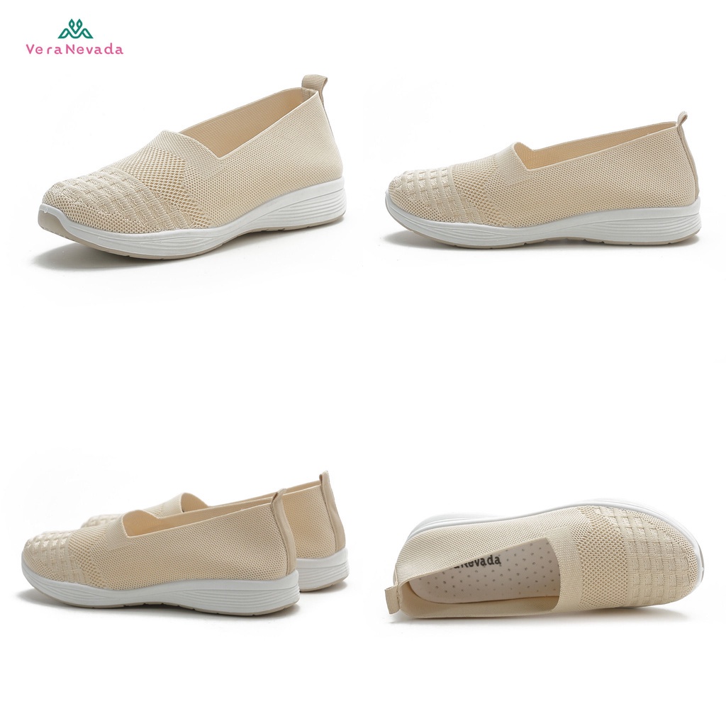 Ivony Seivona - VL03 Vera Nevada Sepatu FlyKnit Flat Slip On Wanita Shoes