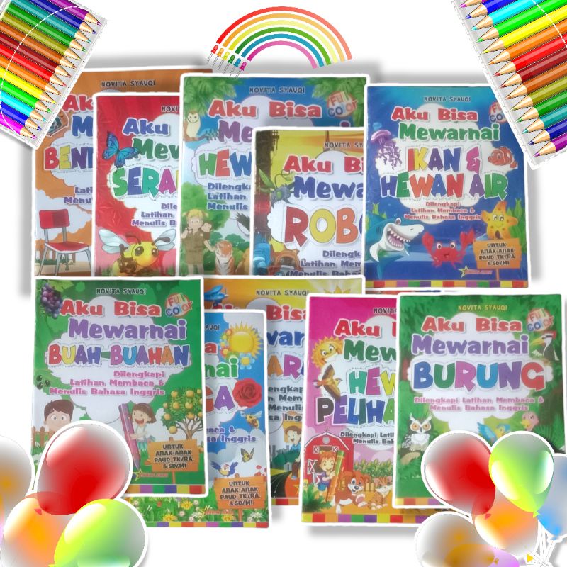 BUKU MEWARNAI COCOK UNTUK ANAK PAUD,TK&SD BINTANG JUNIOR