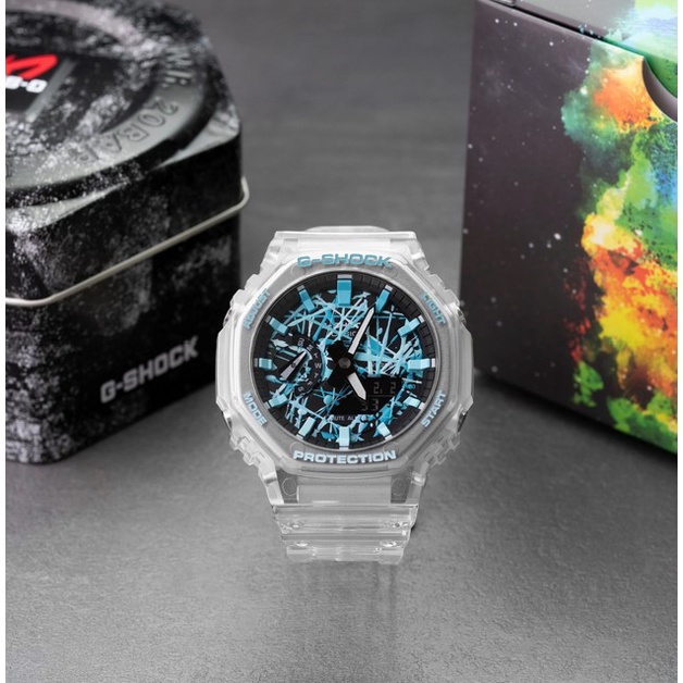 G-Shock CasiOak Uranus GA-2100 Jelly ransparant