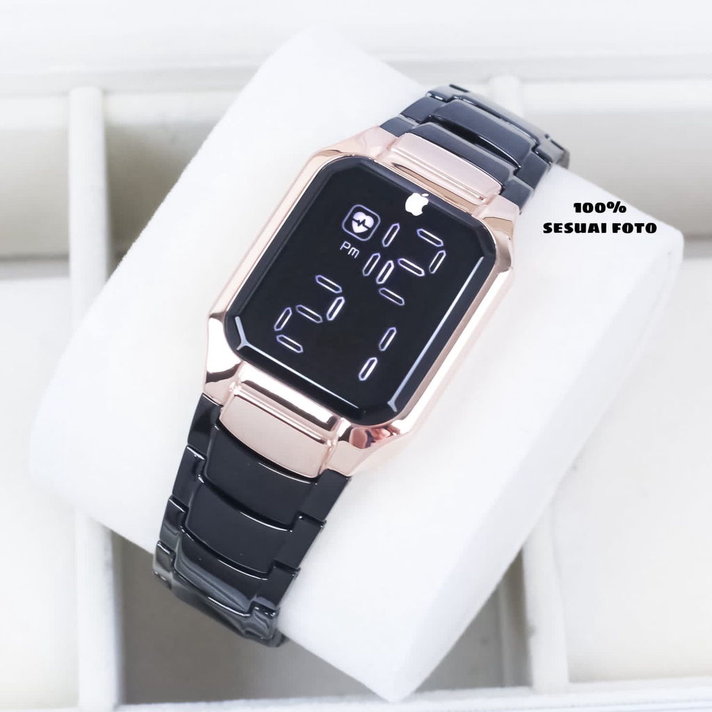 ( BISA COD ) JAM TANGAN WANITA IPHON3 DIGITAL BODY SEGI RANTAI TOUCH SCREEN TALI STAINLESS INCLUDE B