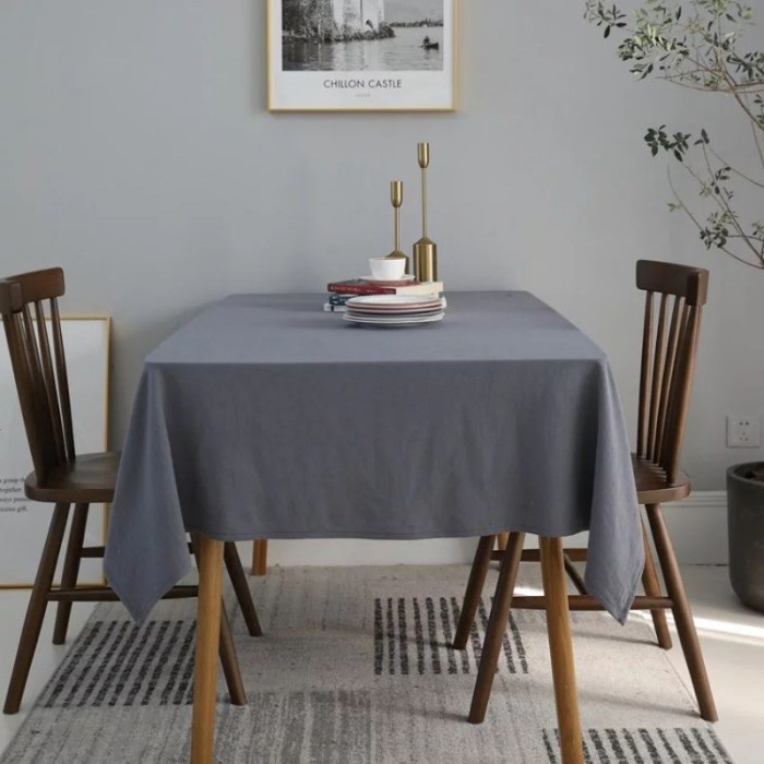 Taplak meja bahan kain katun polos